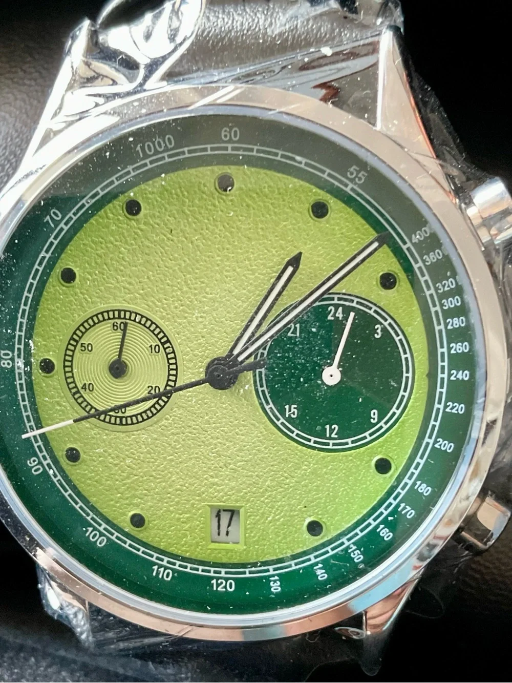 Brand New Colorful Lime Green And Avocado Green Joker Cat Chronograph Watch Date